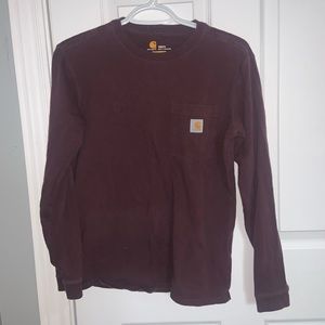 Women Red Carhartt Long Sleeve
